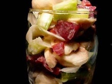 Salade de canard au radis noir et miel