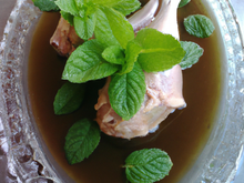 Compote de lapin en gelée à la menthe