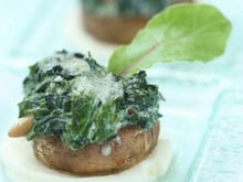Champignons aux épinards gratinés