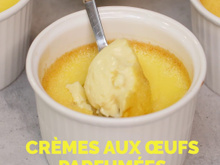 Crème aux œufs parfumée à la verveine
