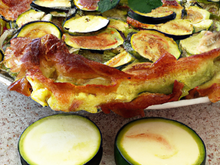 Clafoutis courgette tome de brebis