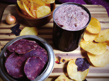 Canette rôtie et chips de Vitelotte