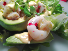 Salade d'écrevisses à  l'avocat et fenouil