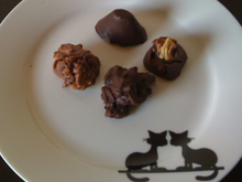 Chocolats aux amandes caramélisées maison et au piment d'espelette