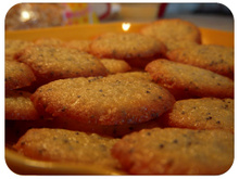 Petits palets miel et pavot