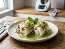 Filets de poisson, sauce à l'oseille, au thermomix