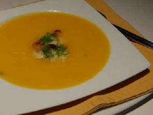Potage de courge musquée 'butternut' et de fenouil
