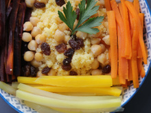 Couscous vegan aux légumes anciens