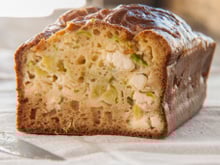 Cake aux poireaux et saumon