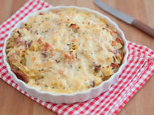 Gratin de chou chinois jambon et mozzarella