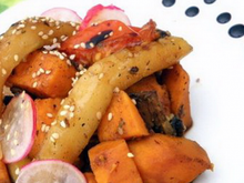 Salade tiède au vinaigre balsamique