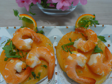 Crevettes à la mimolette