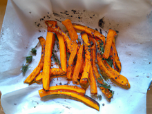Frites de courge Butternut au parmesan et herbes de Provence