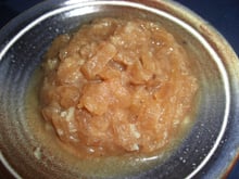 Compotée d'oignons roses de Roscoff au cidre