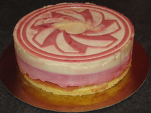 Entremets acidulé citron-framboise