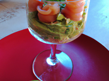 Verrine avocat saumon