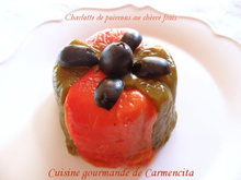 Charlotte de poivrons et chèvre frais