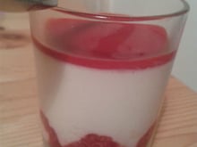 Panna cotta et ses framboises