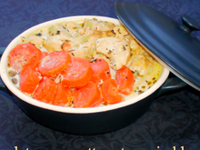 Poulet aux carottes et au vin blanc