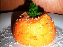 Purée de patate douce au lait de coco