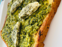 Toast omelette pesto marine
