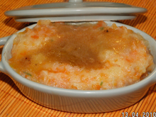 Purée de pommes de terre carottes en cocotte