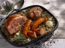 Petit salé aux lentilles et saucisses