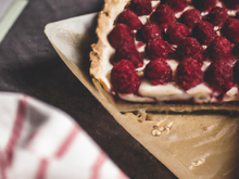 Tarte aux framboises et chocolat blanc