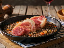 Jarret de porc aux lentilles