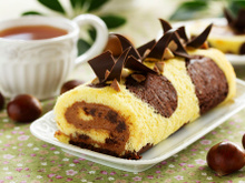 Gâteau roulé girafe