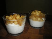 Mousse de boudin blanc et pommes en verrine
