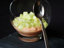 Verrines de mousse de saumon fumé et concombre