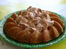 Gâteau noisettes, crème praliné