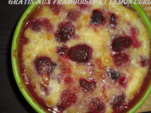 Gratin de framboises et lemond curd