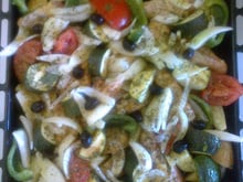 Wings au four et ses légumes provençaux