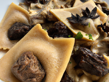 Etoile de raviole au foie gras et morilles