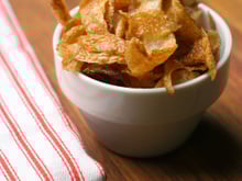 Chips de pelures de pommes de terre