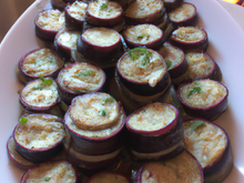 Petits roulés d'Aubergine frais