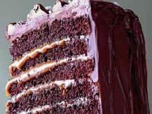 Layer cake au chocolat et caramel