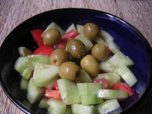 Salade aux tomates et au concombre