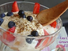 Coupe fruitée au rapadura mousse mascarpone à la fève Tonka