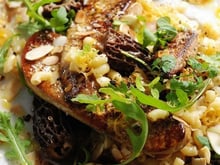 Coquillette en pastasoto aux morilles et au foie gras