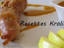 Andouillettes aux pommes et cidre