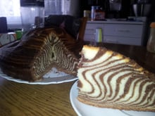 Gâteau zébré vanille chocolat