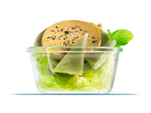 Verrine de foie gras et artichaut en salade