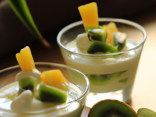 Verrines de fromage blanc et kiwi