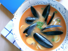Soupe simple aux moules