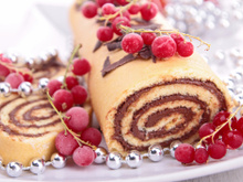 Bûche de Noël poire-chocolat