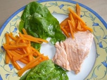 Saumon aux deux légumes