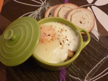 Œufs cocotte en habits de Saint Jacques